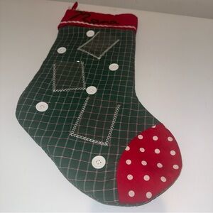 Festive Green and Red Holiday Stocking